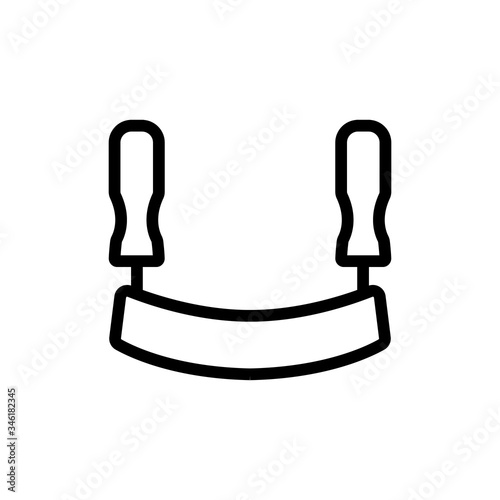 saws with wooden handles icon vector. saws with wooden handles sign. isolated contour symbol illustration