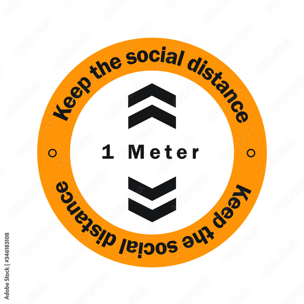 Fototapeta premium Let's keep the social distance