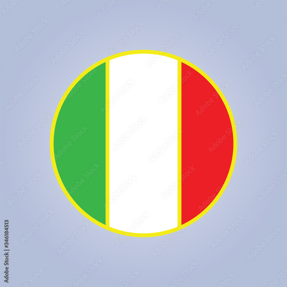 Fototapeta premium Emblem Label Of Made In Italy Vector Illustration Template