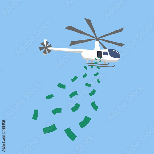 dropping money from a helicopter to illustrate the effects of monetary expansion