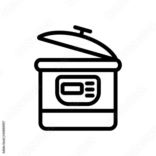 ajar multicooker icon vector. ajar multicooker sign. isolated contour symbol illustration