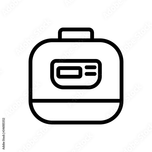 multicooker with indicator icon vector. multicooker with indicator sign. isolated contour symbol illustration