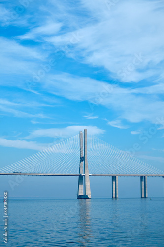 Vasco da Gama bridge. Lisbon, Portugal.