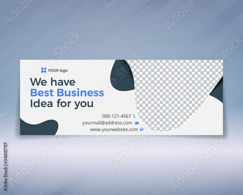 Corporate facebook timeline cover banner design template