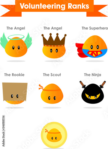 Vector Volunteer Ranking Badges