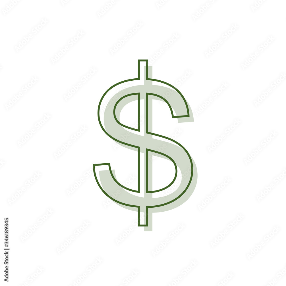 Dollar icon. Concept symbol of money, currency, business. Vector illustration. Dollar icon. Concept symbol of money, currency, business. Vector illustration.