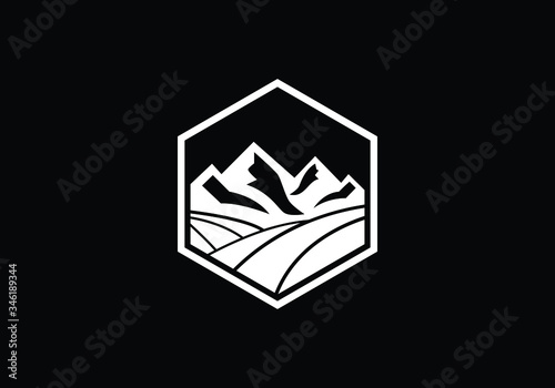 Mountain Logo design template, Mountain Logo sign symbol
