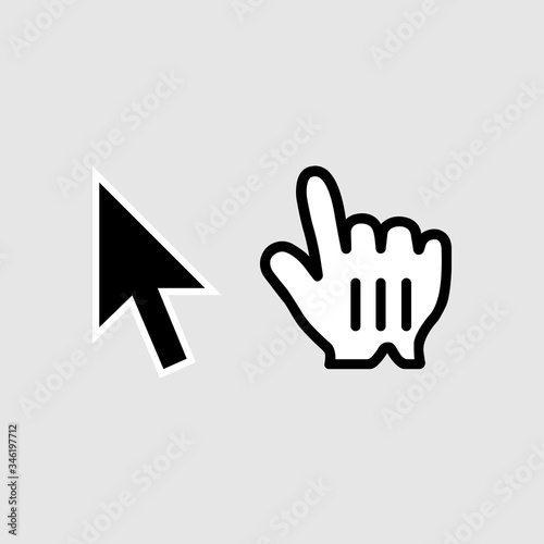 Click icon. Cursor symbol modern, simple, vector, icon for website design, mobile app, ui. Vector Illustration photo