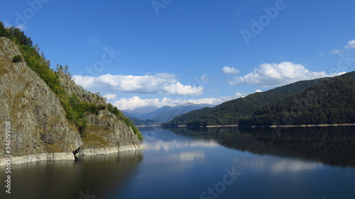 Blue Mountain Lake in Serene Landscape © Pim