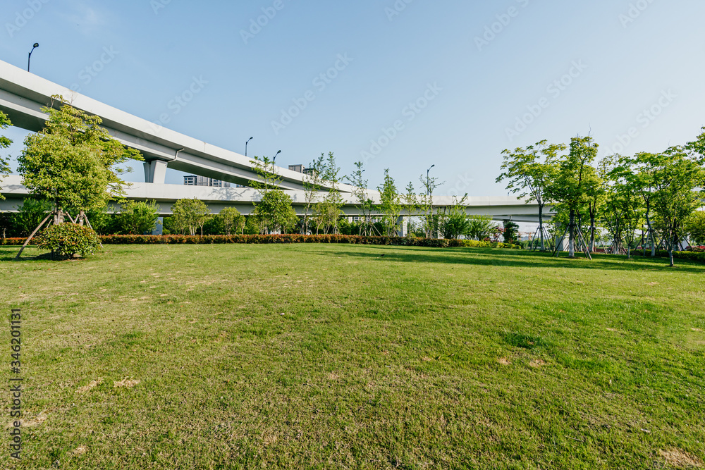 Fototapeta premium overpass with highway in city