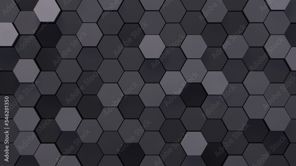 Geometric Hexagon pattern shape Block Wall Bump 3D illustration abstract background.
Geometric Hexagon pattern shape Block Wall Bump 3D illustration abstract background.