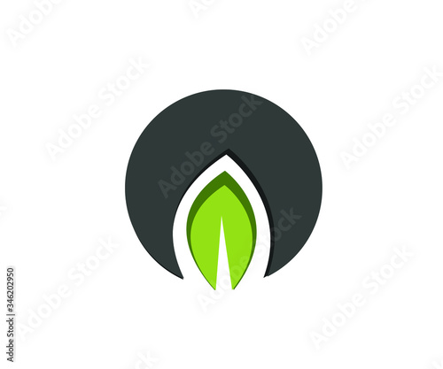 abstract Eco Logo design. Green color eco symbol