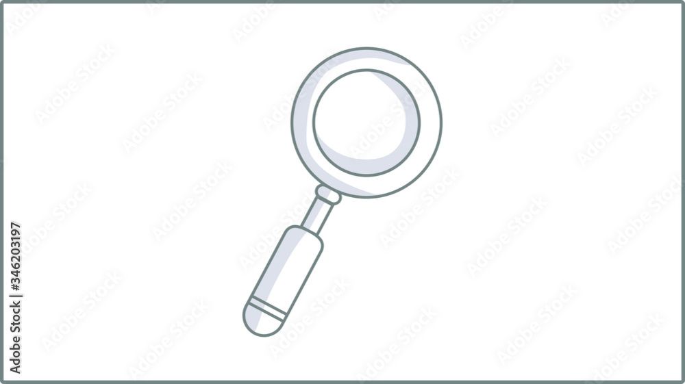 Vector Linear Magnifying Glass icon. Zoom Illustration. Drawing. Vector Linear Magnifying Glass icon. Zoom Illustration. Drawing.