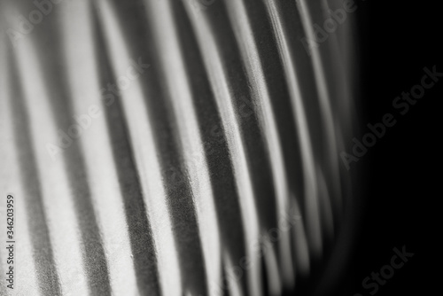 Close up of a black and white striped background