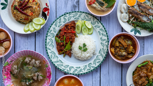 Fototapeta Naklejka Na Ścianę i Meble -  Thai Food Mixed Dishes