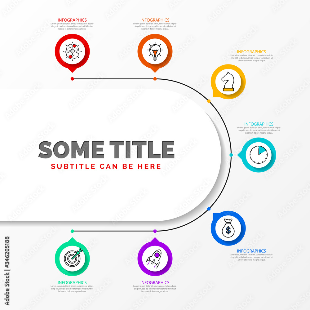 Infographic design template. Creative concept with 7 steps