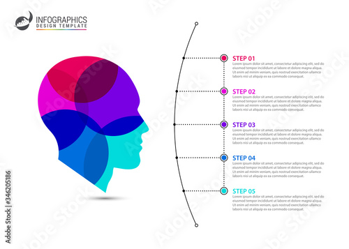 Infographic design template. Creative concept with 5 steps
