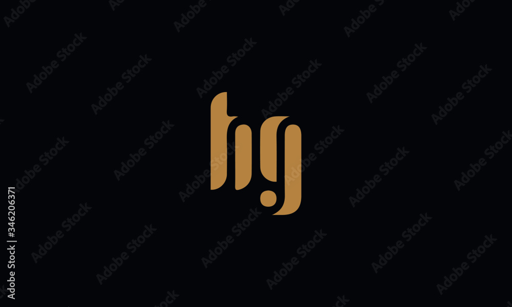 Letter HG with cuts abstract alphabet, font, text, typography, initials design in golden color with black background icon for the logo Letter HG with cuts abstract alphabet, font, text, typography, initials design in golden color with black background icon for the logo