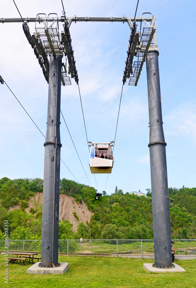 Cable car access gets visitors to the top of the falls and the park.