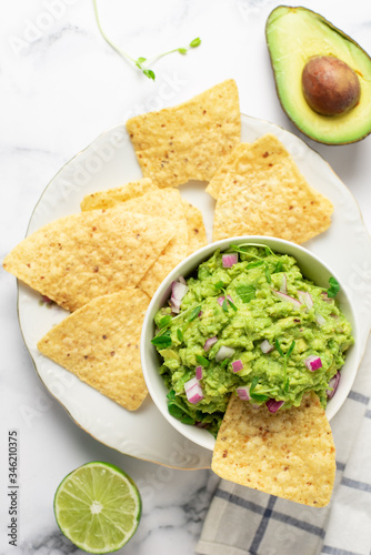 Greet The Sun Fresh Guacamole with Chips