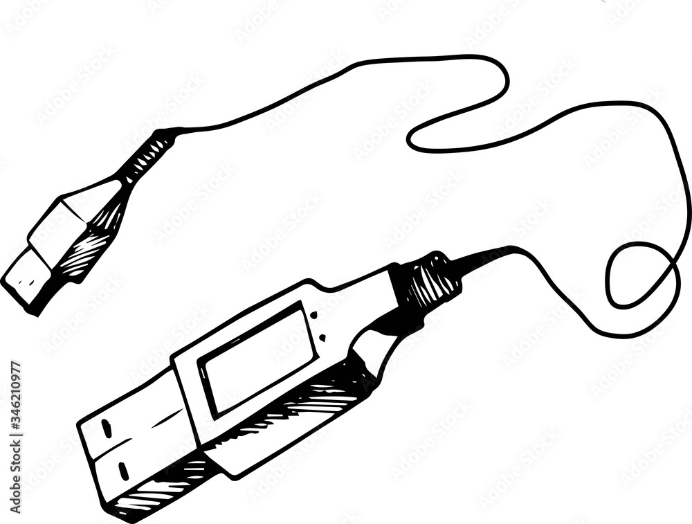 Obraz premium regular USB wire adapter to phone