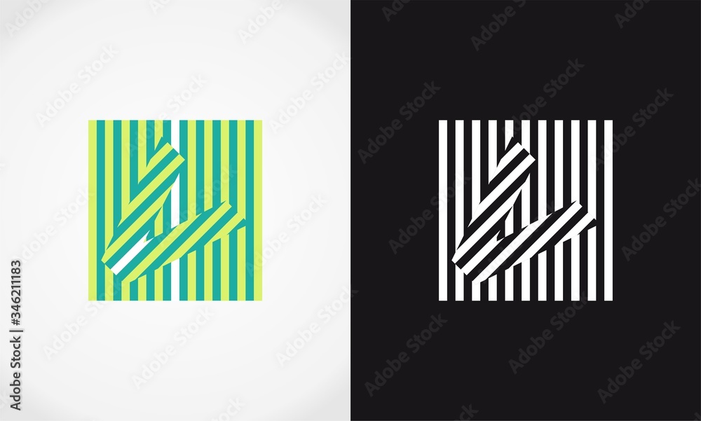 Obraz premium letter V basic concept psichology logo