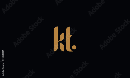 KT Letter Logo Design Template Vector illustration