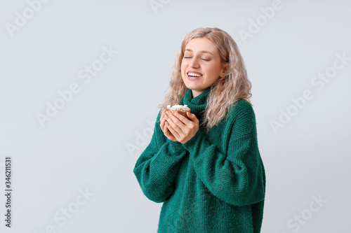 Beautiful young woman with ...