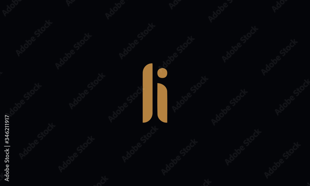 LI Letter Logo Design Template Vector illustration - obrazy, fototapety, plakaty 