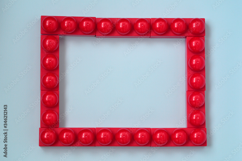 red frame made of hildrens designer for the development of motor skills and imagination red frame made of hildrens designer for the development of motor skills and imagination