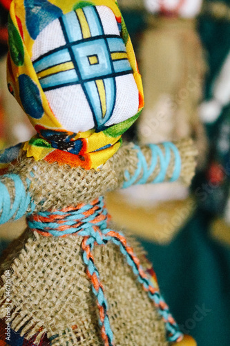 Ukrainian national motanka thread fabric doll © Дарина Федосенко