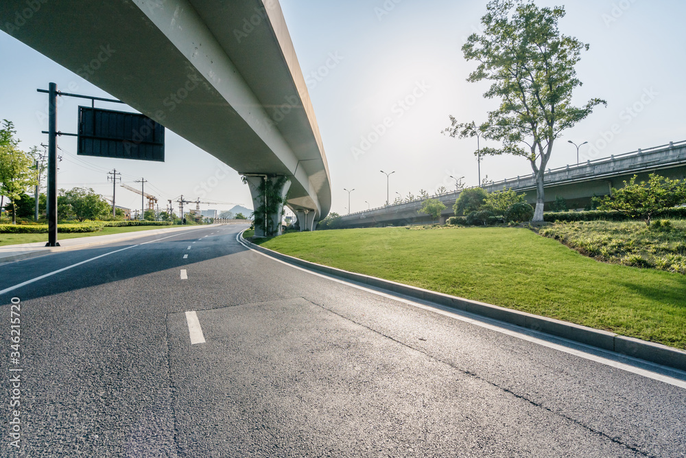 Naklejka premium road in city