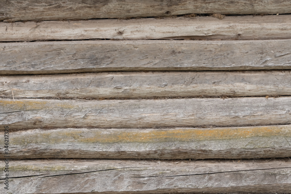 Seamlessly tiling wooden log wall.