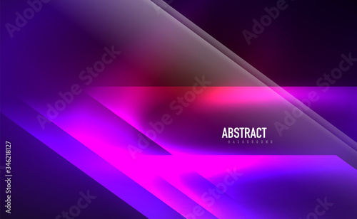 Dynamic neon shiny abstract background. Trendy abstract layout template for business or technology presentation, internet poster or web brochure cover, wallpaper