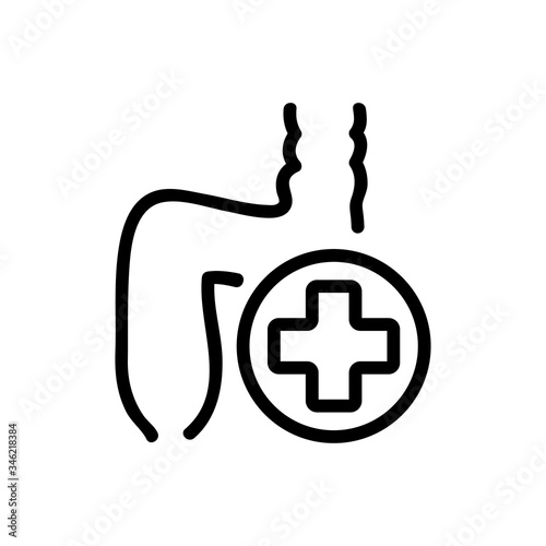 medical need for rectal treatment icon vector. medical need for rectal treatment sign. isolated contour symbol illustration