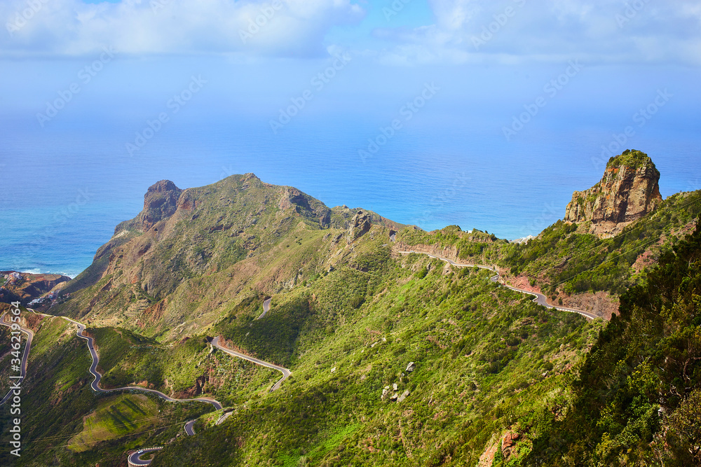 Beautiful landscape view of Anaga Rural Park, Tenerife, Canary Islands, Spain