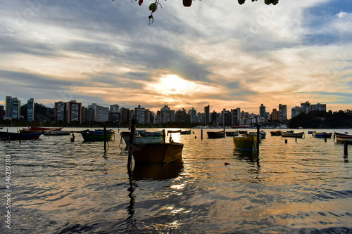 Barcos na Ilha do Frade em Vitória-ES. photo