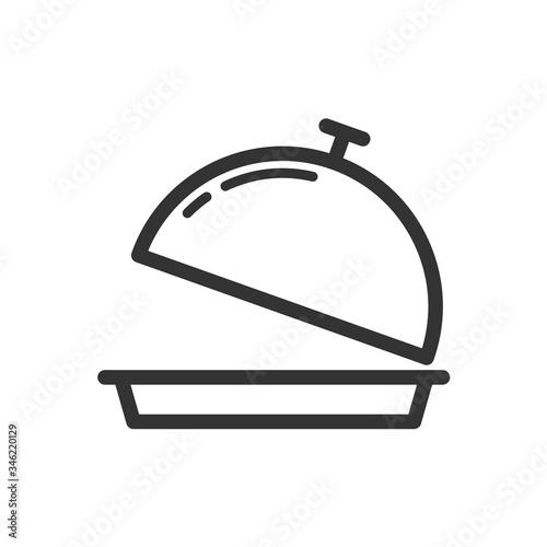 dish vector icon in trendy flat style, tray of food icon, restaurant icon