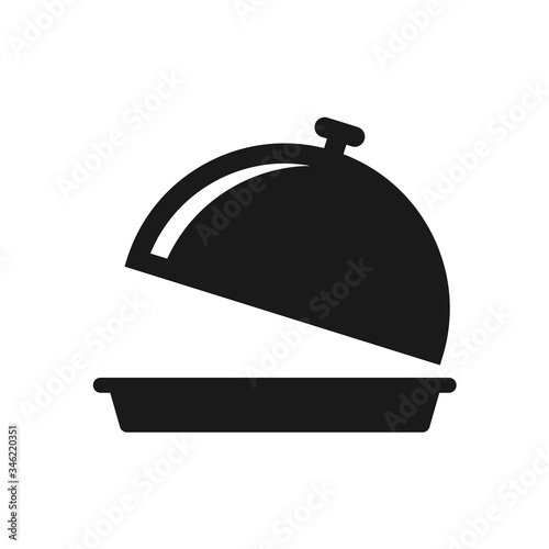 dish vector icon in trendy flat style, tray of food icon, restaurant icon
