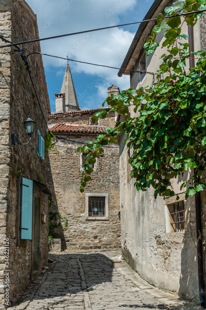 Groznjan village view, Istria region of Croatia
