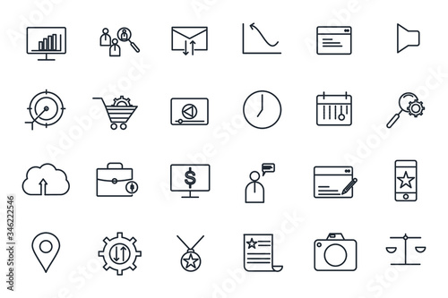 set Insurance icon template for graphic and web design collection. Insurance pack symbol logo vector illustration