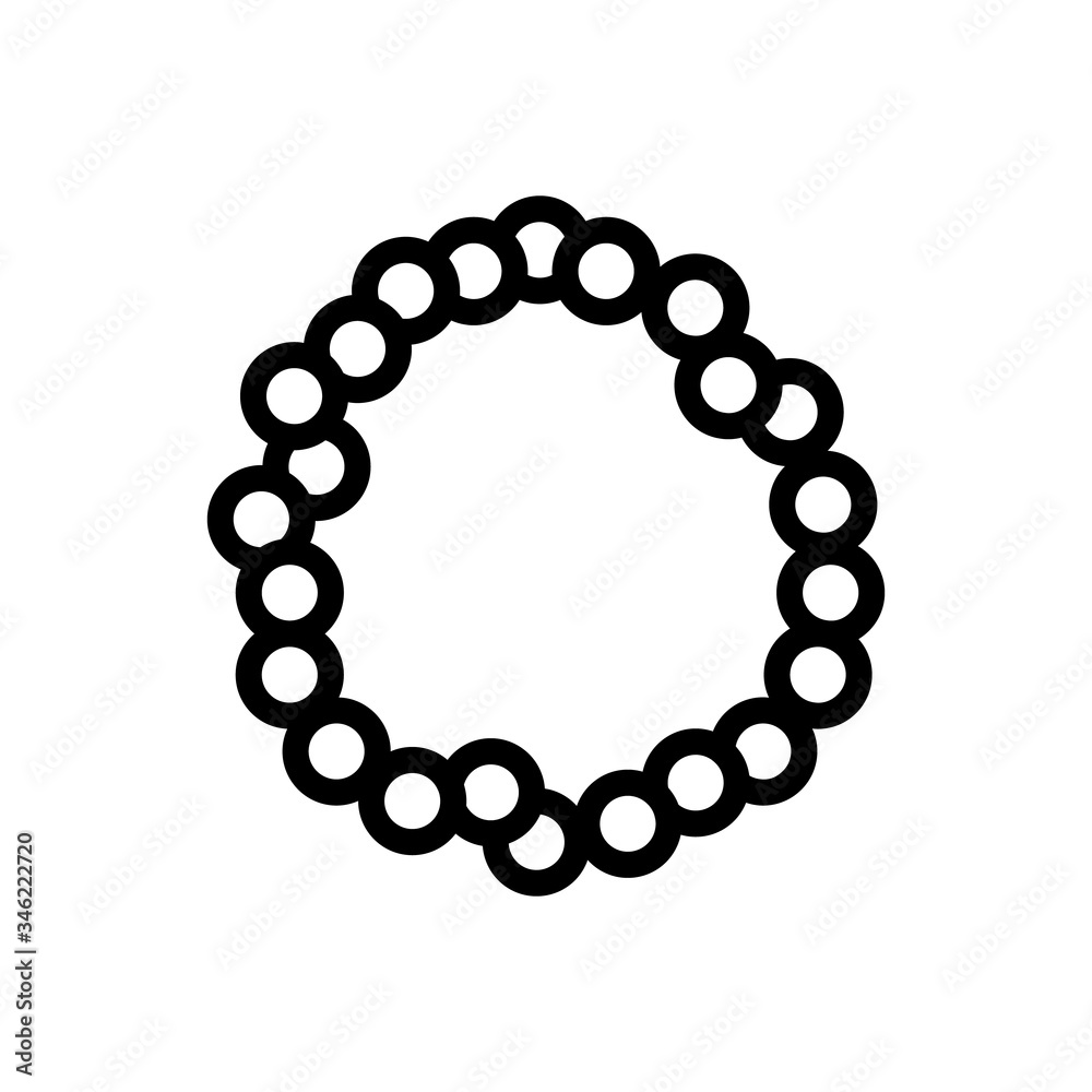 scrunchies beads icon vector. scrunchies beads sign. isolated contour symbol illustration scrunchies beads icon vector. scrunchies beads sign. isolated contour symbol illustration