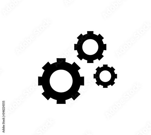 Gear icon with place for your text. Vector illustration.