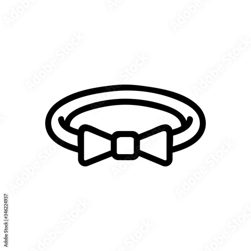 hair band with bow icon vector. hair band with bow sign. isolated contour symbol illustration