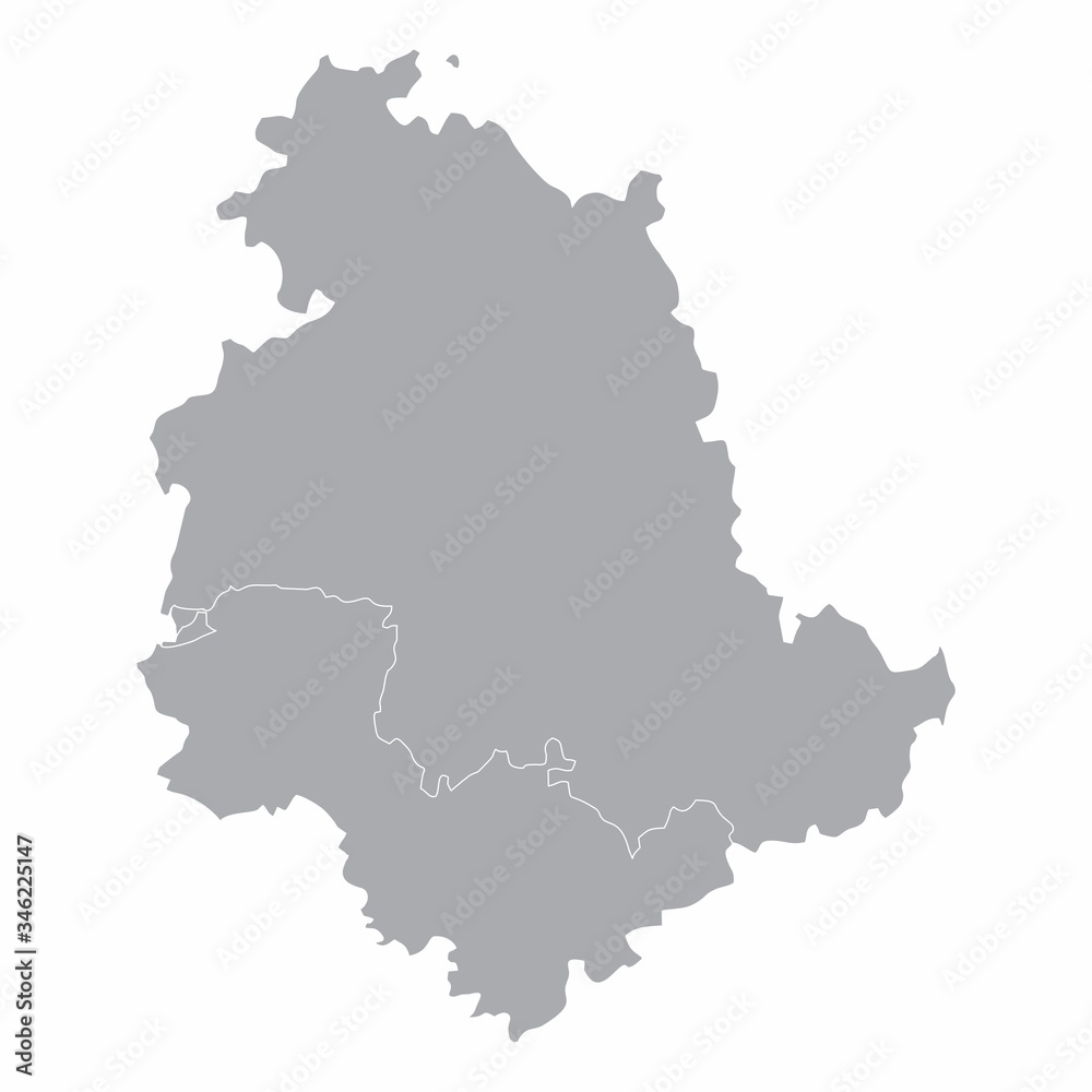 Umbria region map isolated on white background