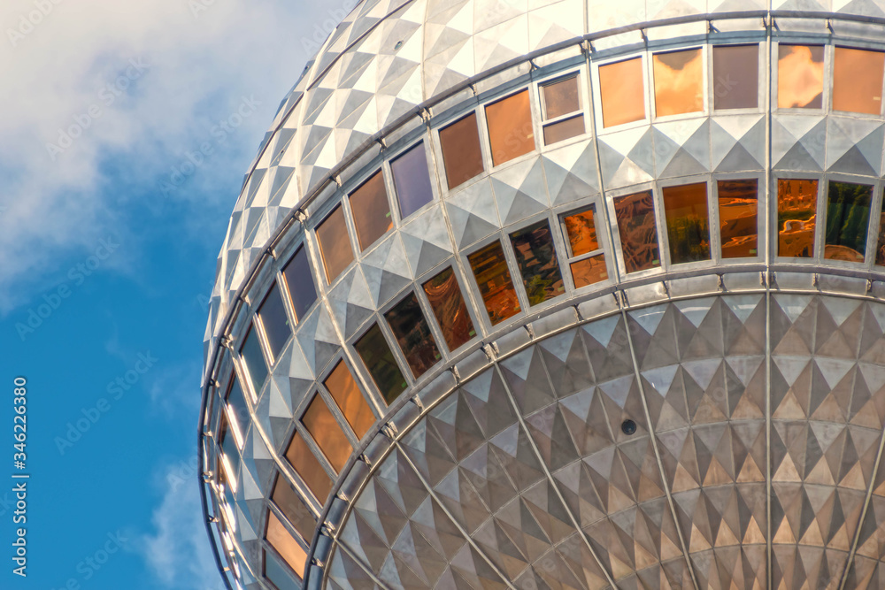 Fototapeta premium TV Tower Berlin against the blue sky