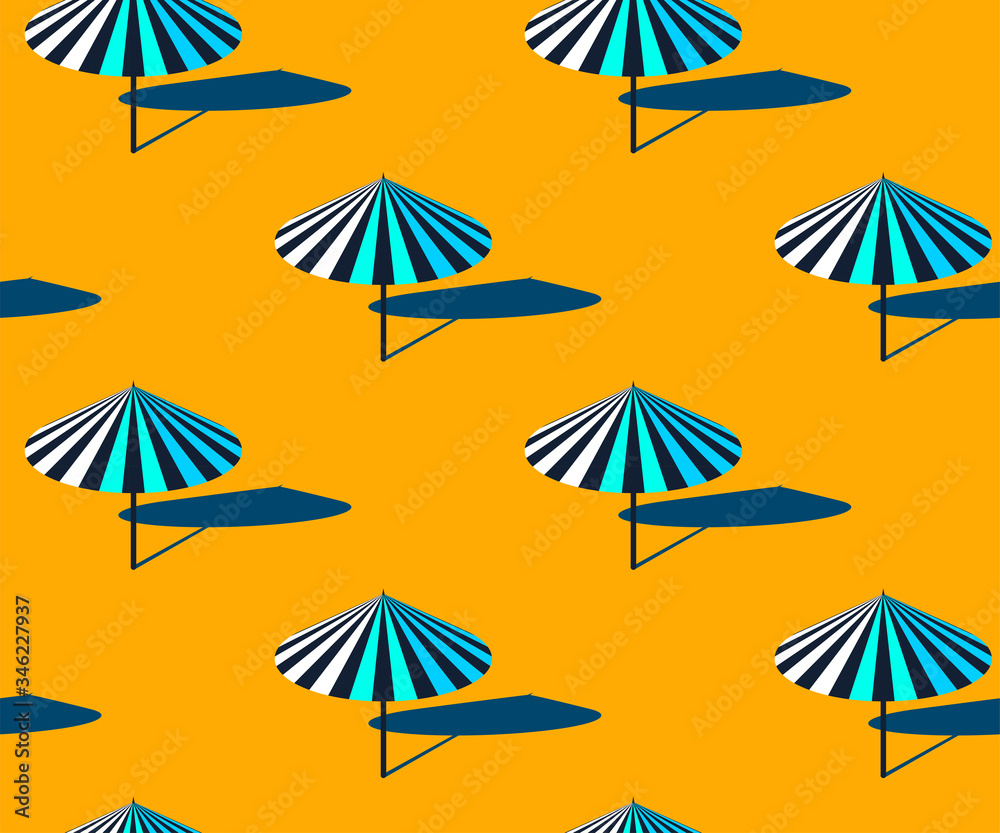 Seamless summer beach pattern. Hello Summer, holiday concept. Pop art. Summer holiday. Vector seamless pattern illustration