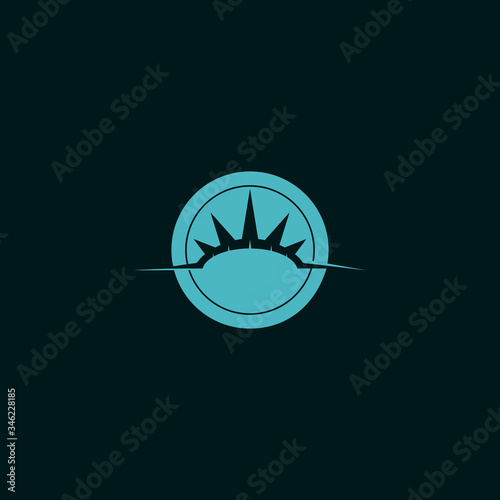 Logo of the Statue of Liberty icon with the shape of the crown.