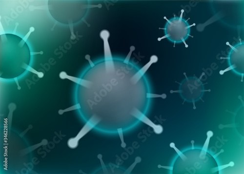 Coronavirus floating in cellular environment