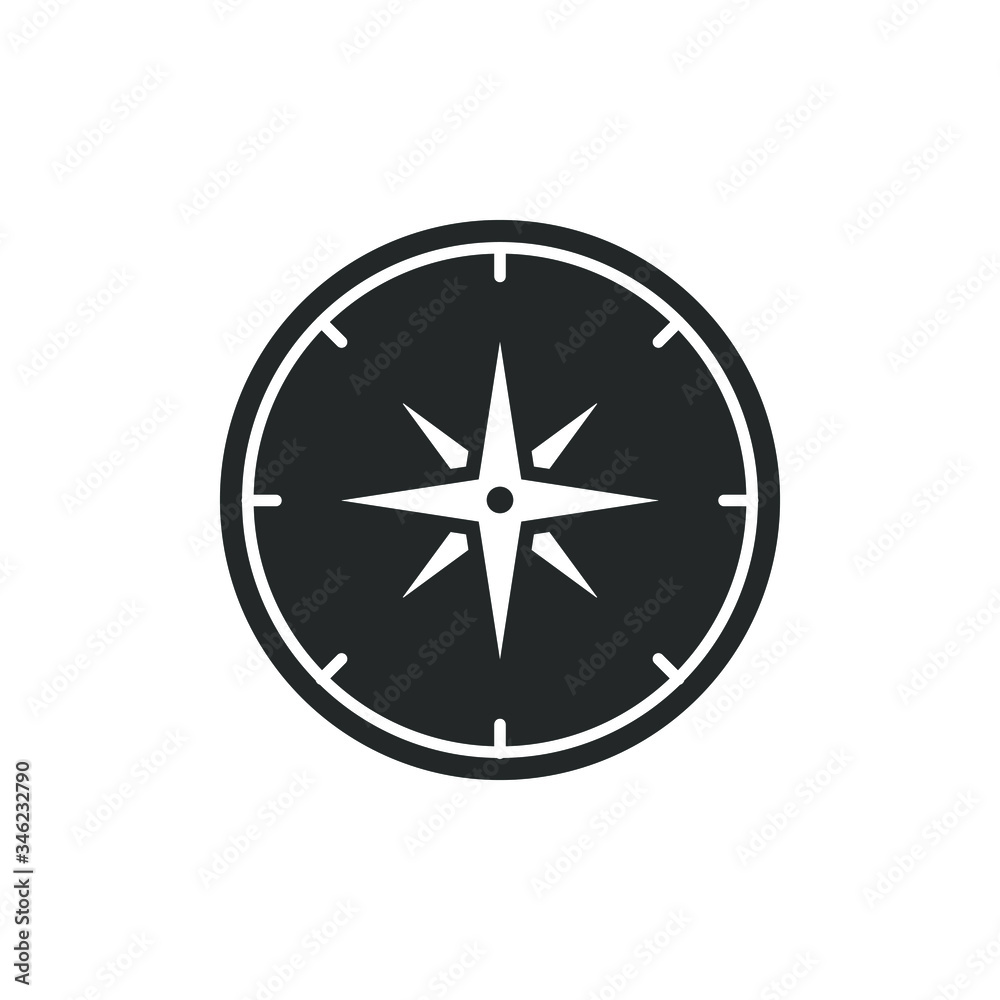 Simple icon of a compass vector illustration Simple icon of a compass vector illustration